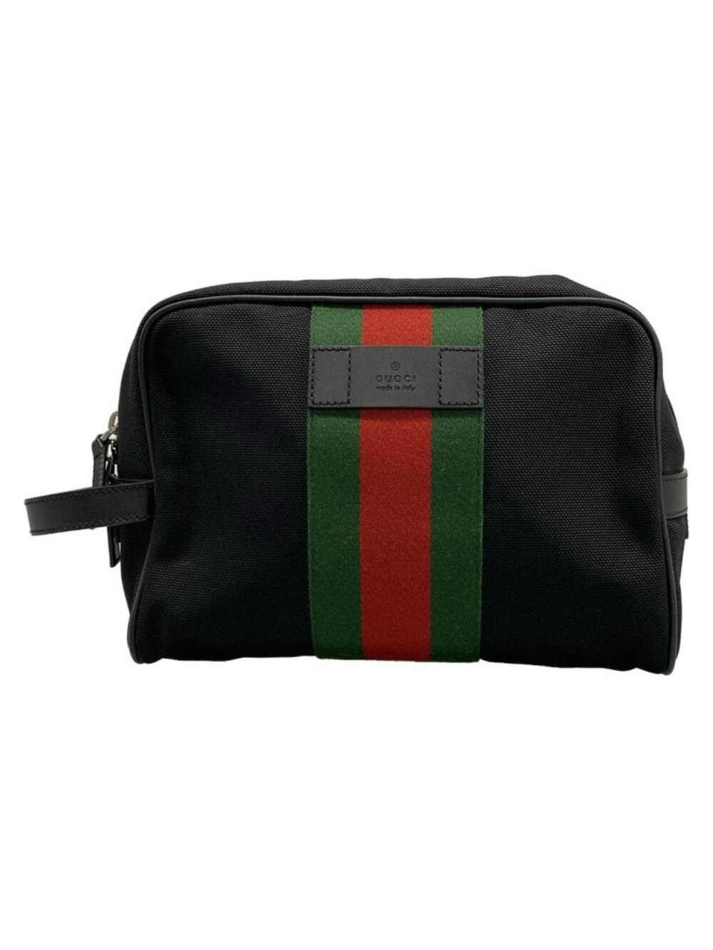 Gucci Second Bag Sherry Black Red Green Leather - Picture 1 of 15